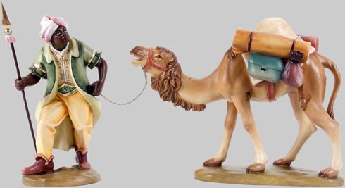 Kamel mit Kameltreiber und Gepck